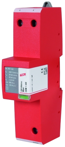 Cкоординированный однополюсный разрядник тока молнии DEHNbloc Maxi 1 440, тип 1