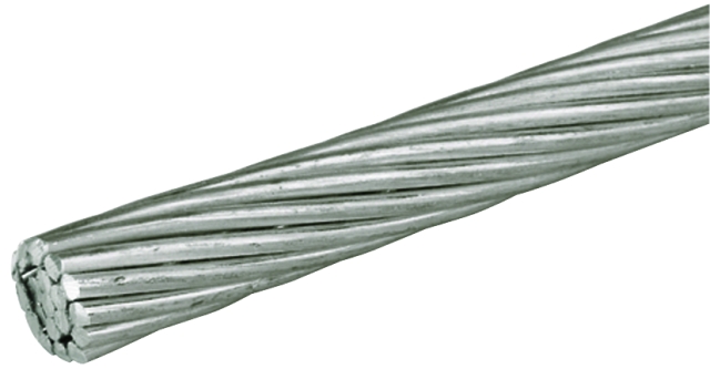 Алюминиевый трос D=9 мм, сечение 50 кв.мм, 13.5 кг / 100 м (цена за метр погонный)
